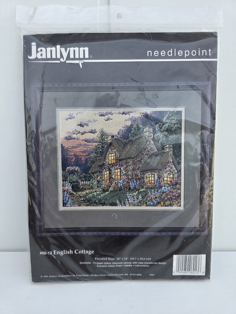 Vintage 1995 Janlynn English Cottage Needlepoint Kit #06-13 NEW
